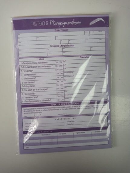 Ficha de Anamnese de Micropigmentacao Roxa