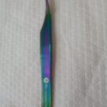 Pinça de Cilios Holografica Ponta Curva Leve