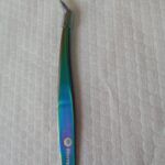 Pinça de Cilios Holografica Ponta Semi Curva