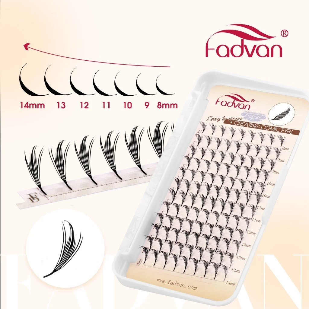 Cilios Fadvan Pena 0,07 D mix 08mm ao 14mm 2 Cilios Fadvan Pena 0,07 D mix 08mm ao 14mm - Imagem 1