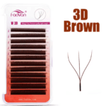 Cilios Fadvan W 3D Marrom 0,07 D Mix 8mm ao 14mm