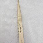 Pinça de Cilios Laganaku Dourada L-06 Ponta Semi Curva